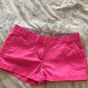 J crew bright pink chino shorts